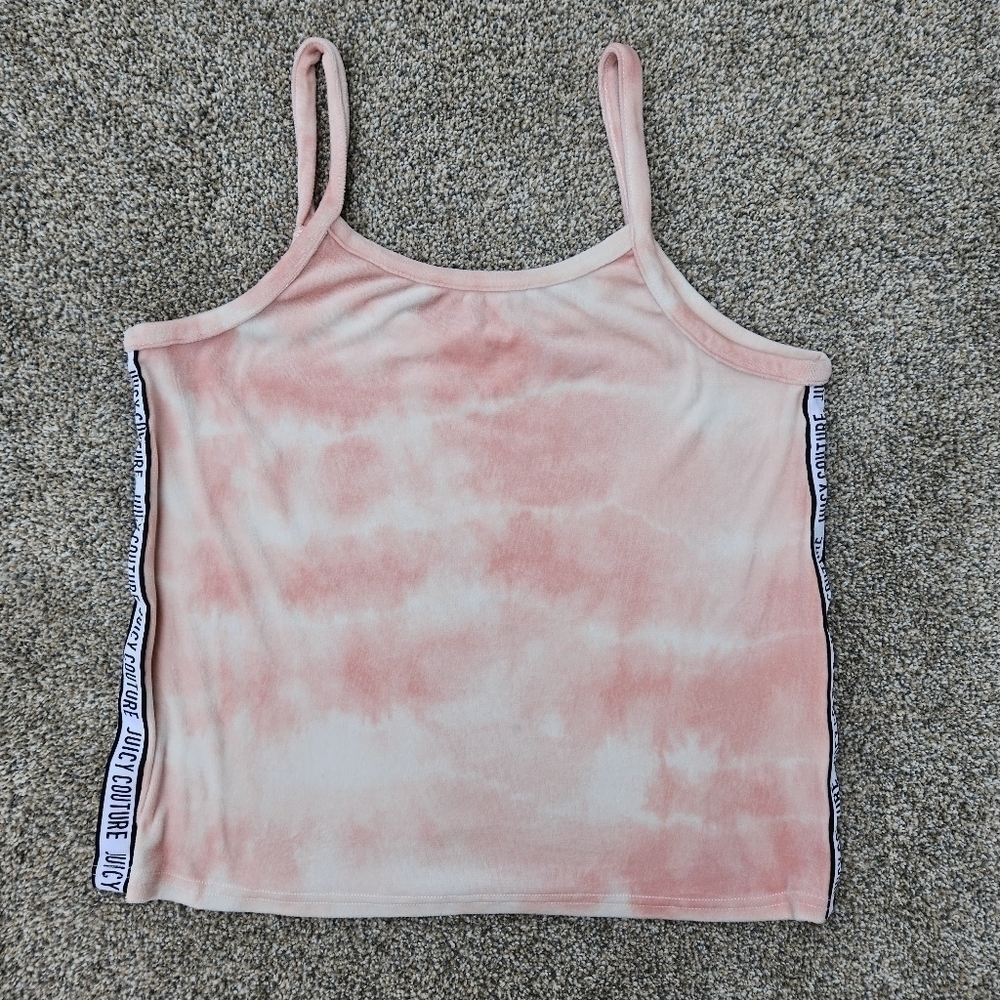 Juicy Couture Sleepwear Velour Brushed Velvet Hacci Pajama Tank Top Pink Small
